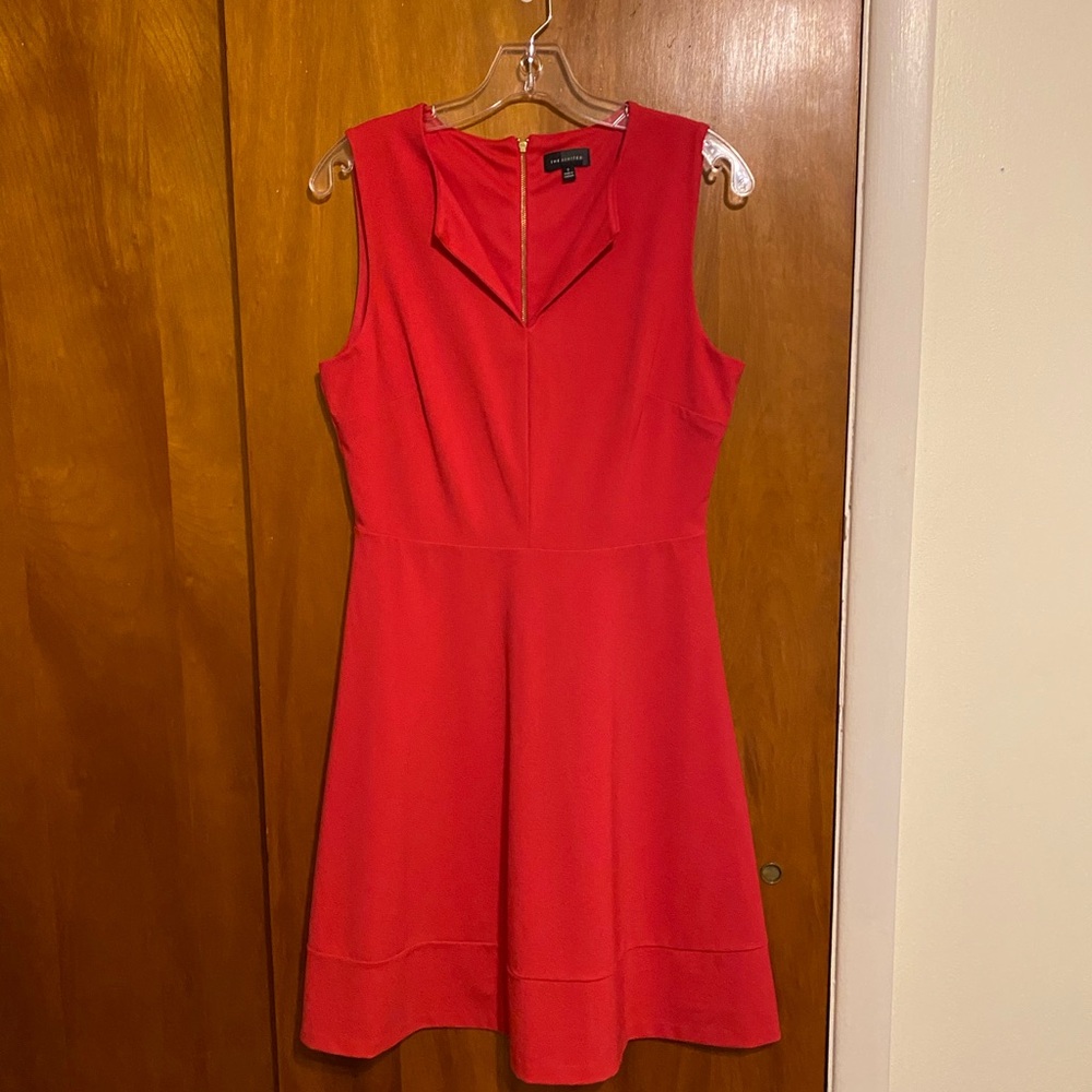 The Limited Women’s (S) Sleeveless V-Neckline Vibrant Red Fit & Flare Midi Dress